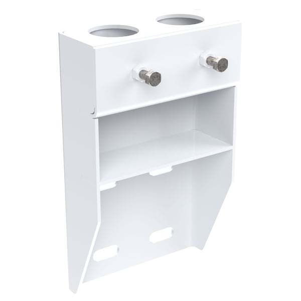 Vestil VDKR-VM2-WT WHITE VERTICAL-MOUNT HANDRAIL SOCKETS