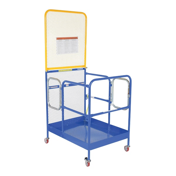 Vestil WP-3648-CA-84B-DD WORK PLAT W/CASTERS 84 IN BACK & DUAL ENT 36X48