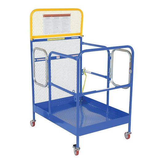 Vestil WP-3648-CA-DD Work Platform Casters, 2Door 36x48, 33-3/8 in. W, 45-3/8 in. D, 1,000 lb. Load Capacity