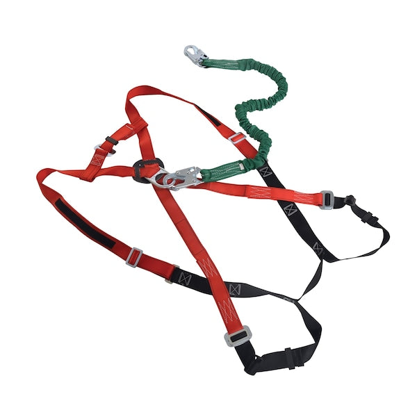 Vestil WP-LH-L Red Work Platform Harness with 6" Lanyard Size Large 350 lb Capacity