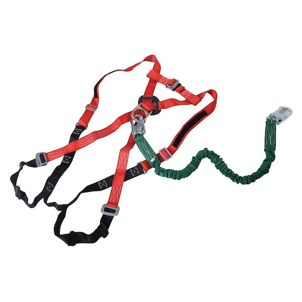 Vestil WP-LH-M Red Work Platform Harness with 6" Lanyard Size Medium 350 lb Capacity