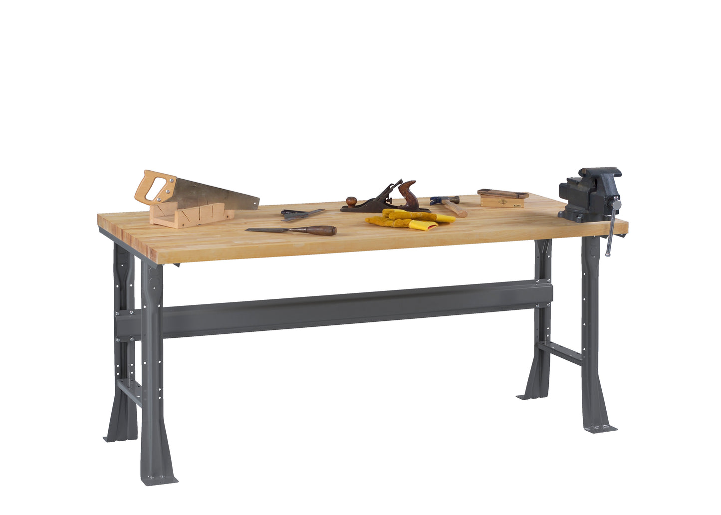 Tennsco WB-1-3048W Flared Leg Workbench with Butcher Block Top