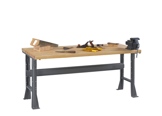 Tennsco WB-1-3048W Flared Leg Workbench with Butcher Block Top