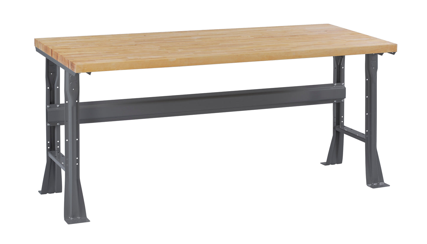 Tennsco WB-1-3672W Flared Leg Workbench with Butcher Block Top