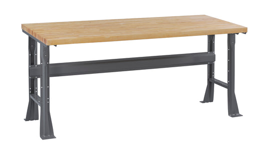 Tennsco WB-1-3672W Flared Leg Workbench with Butcher Block Top