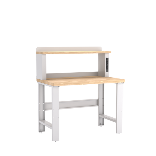 Champion Tool Storage WB002-B4830-LG Workbench, 12" Power Riser WB002 | 48"W x 35-1/4"H x 30"D, Light Gray