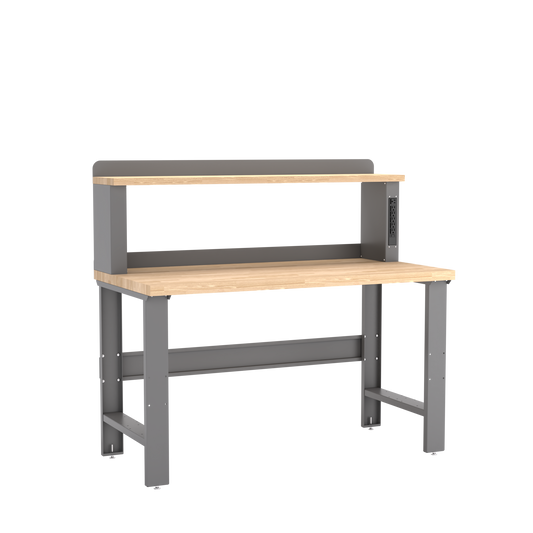 Champion Tool Storage WB002-B6030-DG Workbench, 12" Power Riser WB000 | 60"W x 35-1/4"H x 30"D, Dark Gray
