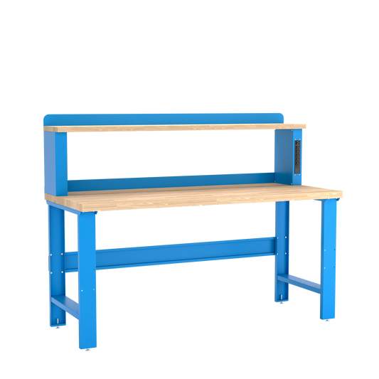 Champion Tool Storage WB002-B7230-BB Workbench, 12" Power Riser WB000 | 72"W x 35-1/4"H x 30"D, Bright Blue