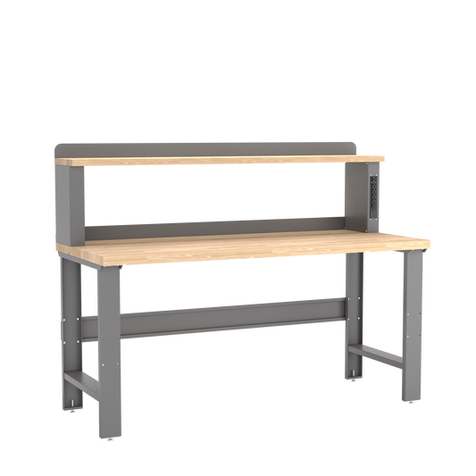 Champion Tool Storage WB002-B7230-DG Workbench, 12" Power Riser WB000 | 72"W x 35-1/4"H x 30"D, Dark Gray