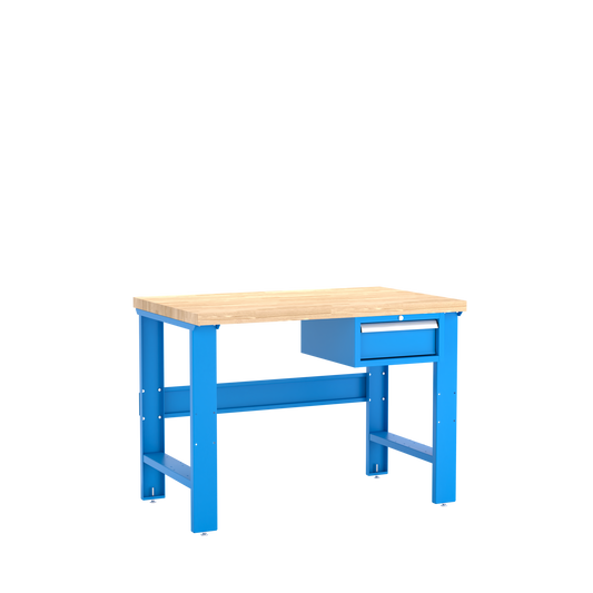 Champion Tool Storage WB100-B4830-BB Single Drawer Standard Depth Workbench WB100 | 48"W x 35-1/4"H x 30"D, Bright Blue