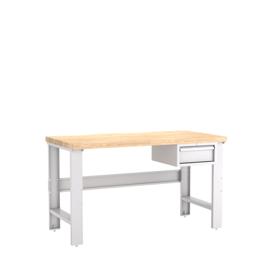 Champion Tool Storage WB100-B6030-LG Single Drawer Standard Depth Workbench WB100 | 60"W x 35-1/4"H x 30"D, Light Gray