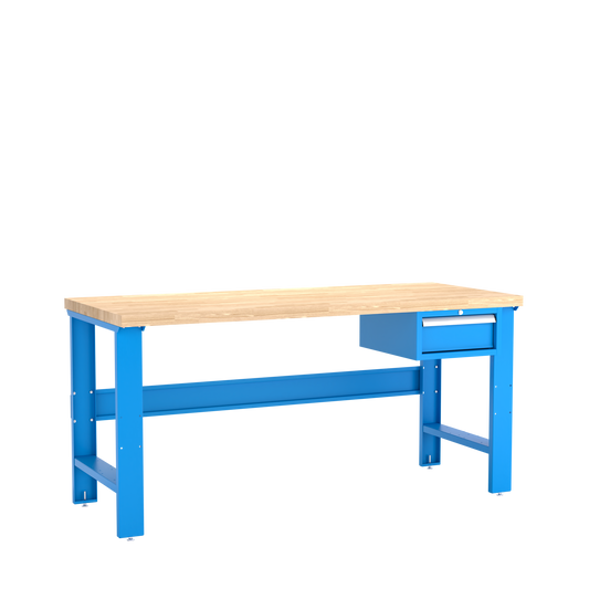 Champion Tool Storage WB100-B7230-BB Single Drawer Standard Depth Workbench WB100 | 72"W x 35-1/4"H x 30"D, Bright Blue