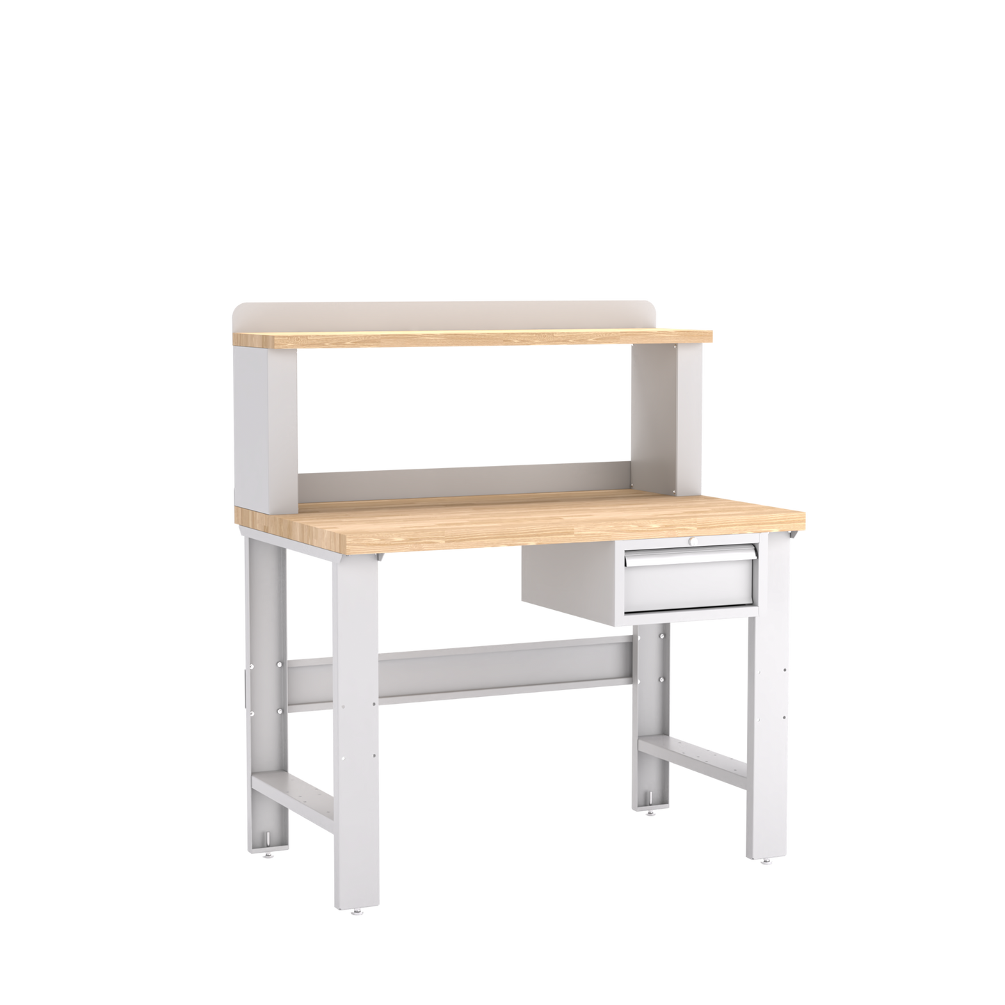 Champion Tool Storage WB101-B4830-LG Single Drawer Standard Depth Workbench, 12" Riser WB101 | 48"W x 35-1/4"H x 30"D, Light Gray