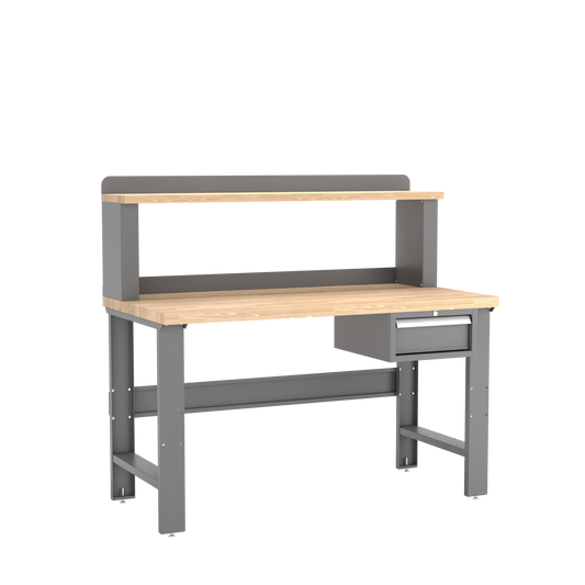 Champion Tool Storage WB101-B6030-DG Single Drawer Standard Depth Workbench, 12" Riser WB101 | 60"W x 35-1/4"H x 30"D, Dark Gray