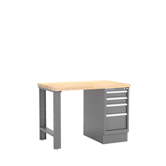 Champion Tool Storage WB200-B4830-DG 4-Drawer Standard Depth Cabinet Workbench WB200 | 48"W x 35-1/4"H x 30"D, Dark Gray