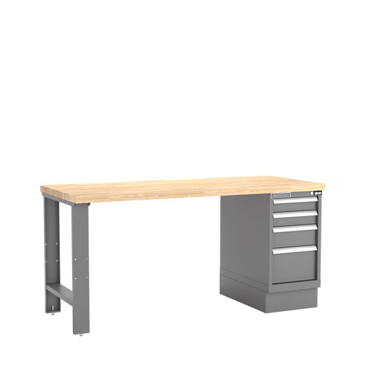 Champion Tool Storage WB200-B7230-DG 4-Drawer Standard Depth Cabinet Workbench WB200 | 72"W x 35-1/4"H x 30"D, Dark Gray