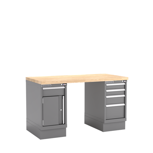 Champion Tool Storage WB400-B6030-DG Two Preconfigured Cabinets Workbench WB400 | 60"W x 35-1/4"H x 30"D, Dark Gray