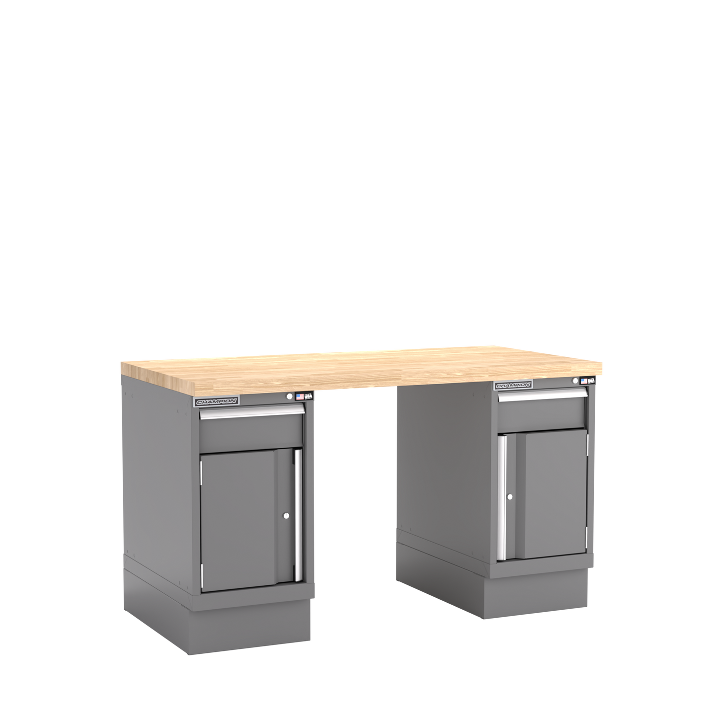 Champion Tool Storage WB700-B6030-DG Two Preconfigured Cabinets Workbench WB700 | 60"W x 35-1/4"H x 30"D, Dark Gray