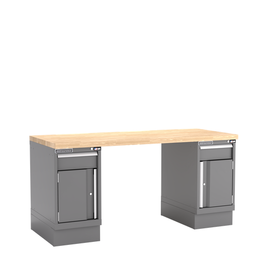 Champion Tool Storage WB700-B7230-DG Two Preconfigured Cabinets Workbench WB700 | 72"W x 35-1/4"H x 30"D, Dark Gray