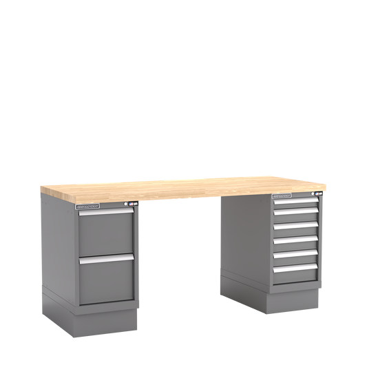 Champion Tool Storage WB800-B7230-DG Two Preconfigured Cabinets Workbench WB800 | 72"W x 35-1/4"H x 30"D, Dark Gray