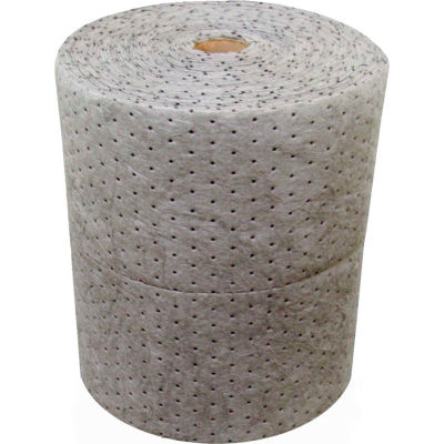 Oil Dri L91006 30" x 150' Gray Universal Bonded 15" x 18" Perforated Medium Weight Sorbent Roll (Price/Roll)