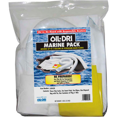 Oil Dri L90430 Oil Only Zippered Marine Spill Kit, 5 Gallon Capacity