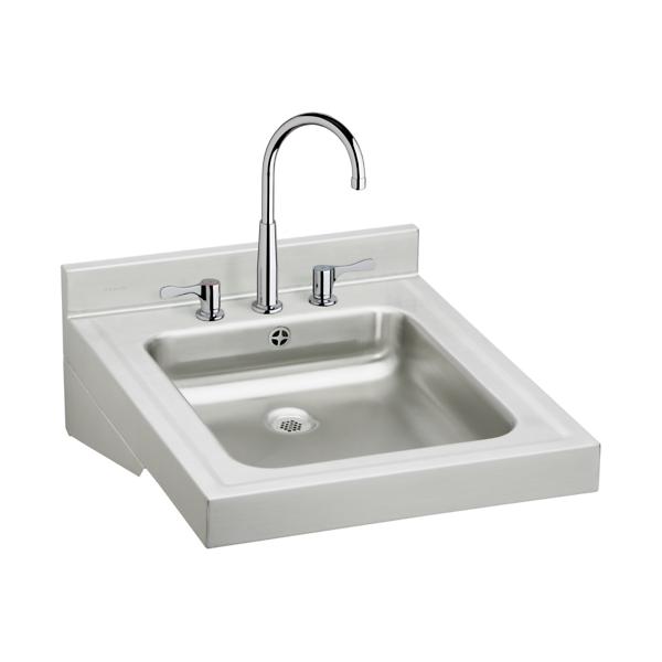 Elkay WCLWO1923OSDC Sturdibilt® Stainless Steel 19" x 23" x 4" Wall Hung Single Bowl Lavatory Sink Kit