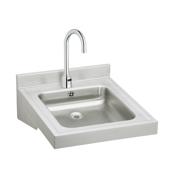 Elkay WCLWO1923OSDSACC Sturdibilt® Stainless Steel 19" x 23" x 4" Wall Hung Single Bowl Lavatory Sink Kit