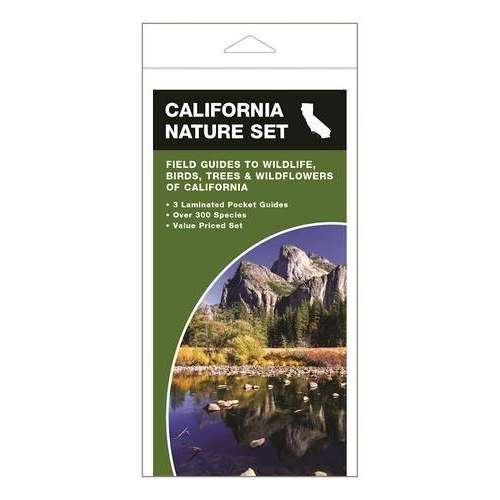 Paradise Clay WFP137 California Nature Set: Field Guides to Wildlife, Birds, Trees & Wildflowers of California - Folding Pocket Guide