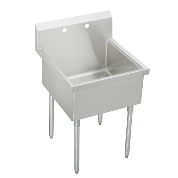 Elkay WNSF81242 Weldbilt Stainless Steel 27" x 27-1/2" x 14" Floor Mount Single Compartment Scullery Sink