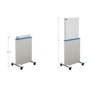 Wolf X-Ray 56610 Radiation Shields - Mobile Radiation Barrier, Clear, Acrylic