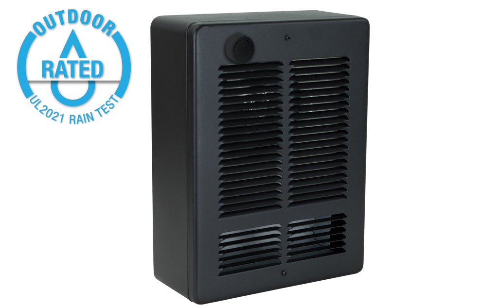 W Wall Htr 208V 2000-1000W Interior W/ Sp Stat & Grill Satin Black