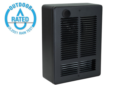 W Wall Htr 240V 2000-1000W Interior W/ Sp Stat & Grill Satin Black