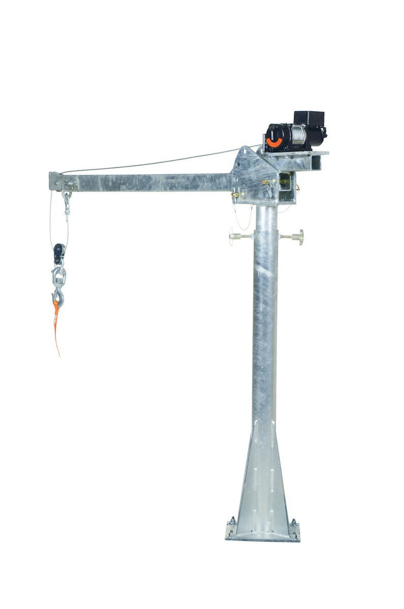 Vestil WTJ-20-4-DC-GAL Galv DC Power Jib Crane 4-7' Boom