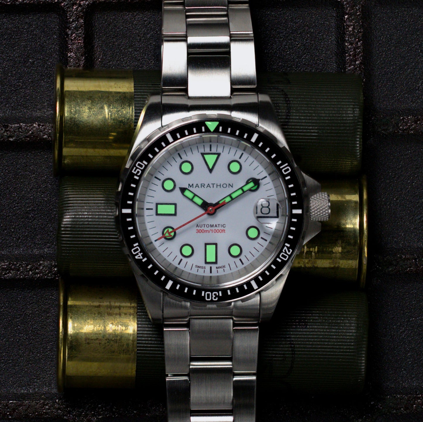 Marathon WW194026SS-2501 36Mm Osar-D Arctic Edition Automatic White Dial Unisex Watch