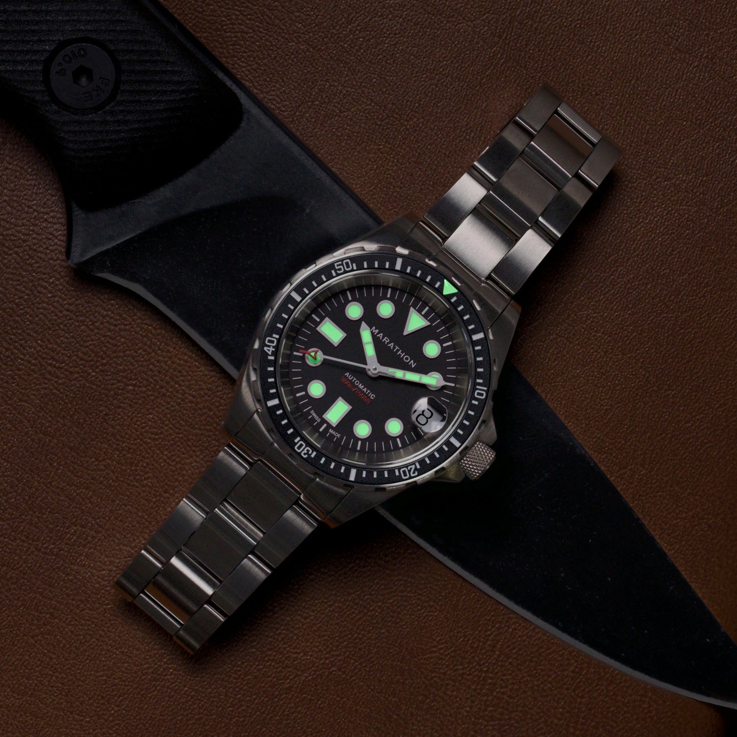 Marathon WW194026SS-2001 36Mm Osar-D Automatic Black Dial Unisex Watch