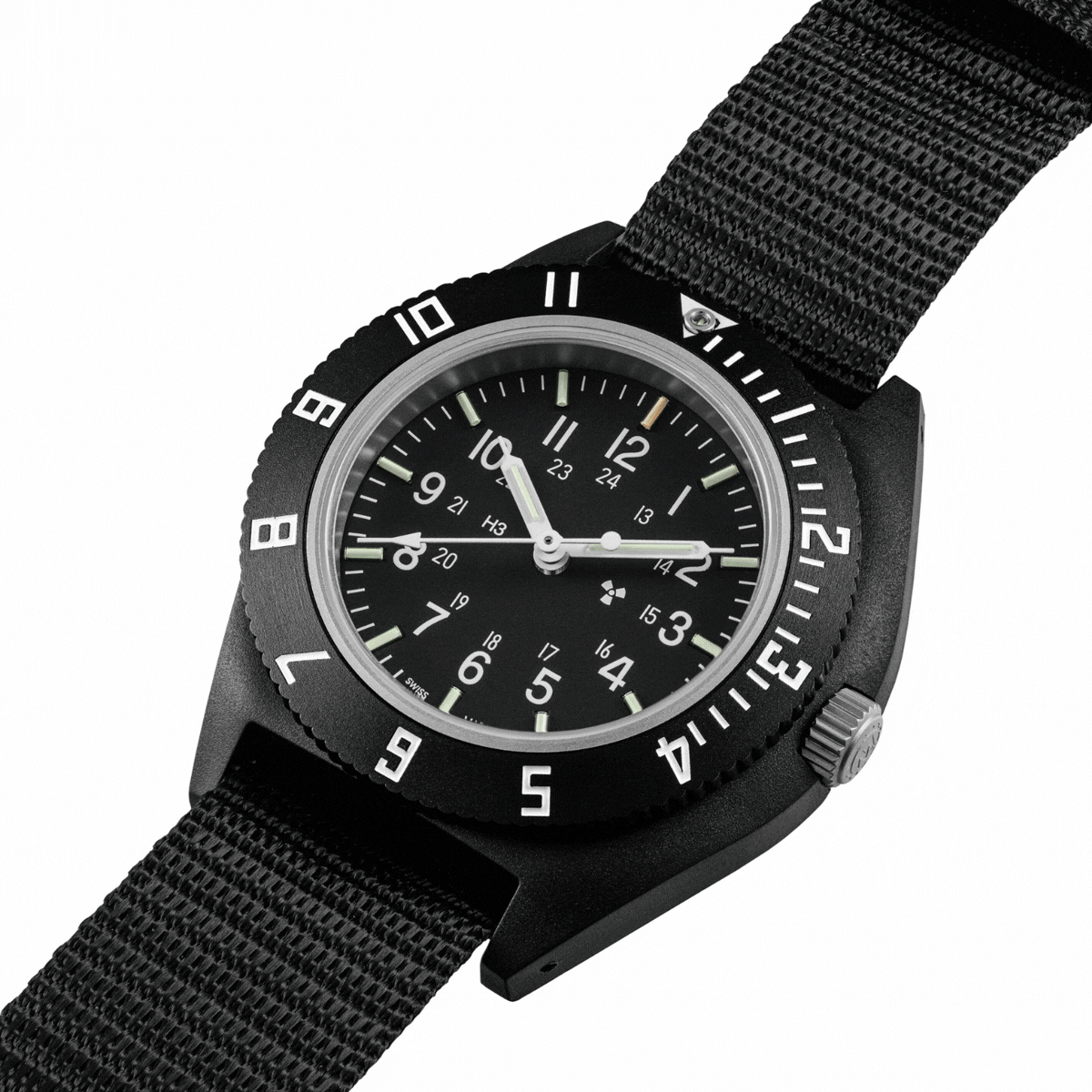 Marathon WW194001BK-0801 NAV Black Navigator Quartz (41mm) Black Dial / Black Ballistic Nato Strap