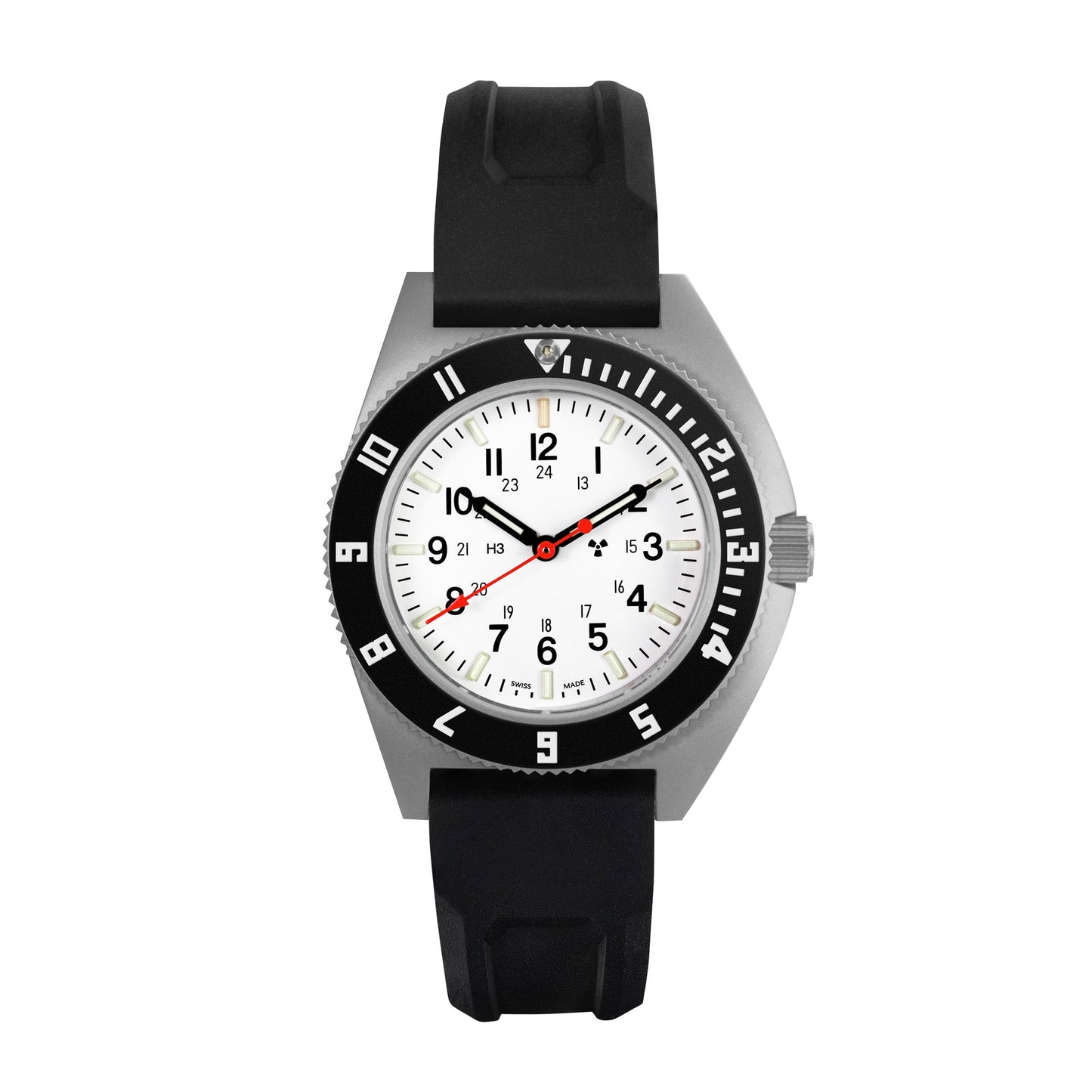 Marathon WW194001SS-0530 Arctic Edition SSNAV Steel Navigator Quartz (41mm) White Dial / Black Rubber Strap