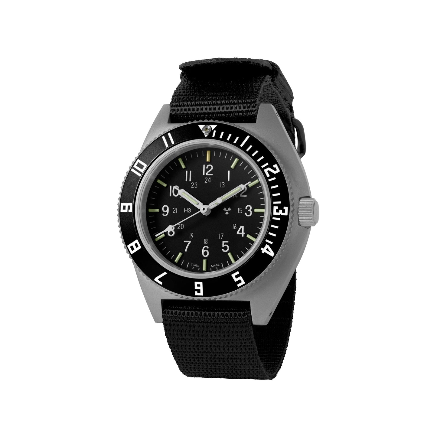 Marathon WW194001SS-0803 Steel Navigator SSNAV 41mm Ballistic Nylon Quartz 12"