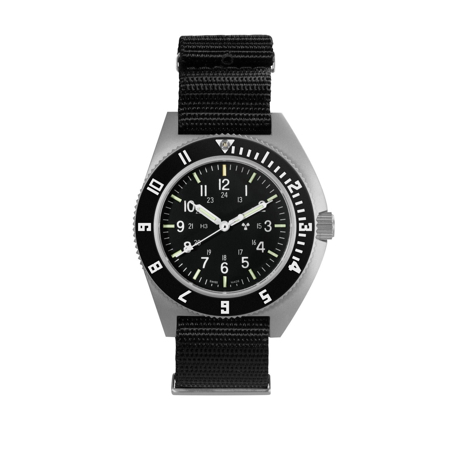 Marathon WW194001SS-0802 41mm Steel Navigator with Tritium Tubes on DEFSTAN Nylon Strap 11