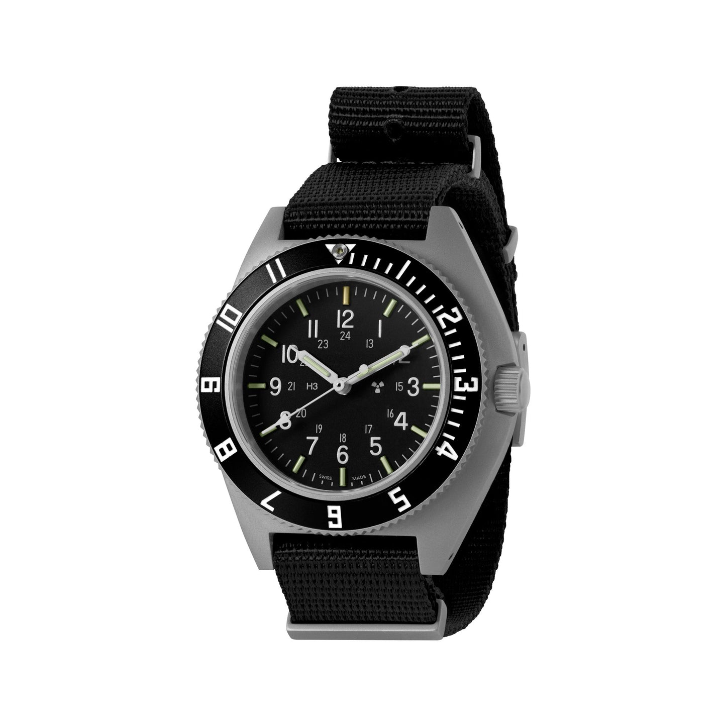Marathon WW194001SS-0802 41mm Steel Navigator with Tritium Tubes on DEFSTAN Nylon Strap 11