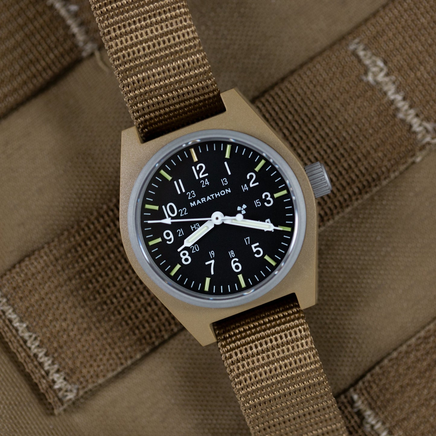 Marathon WW194003DT-0106 Desert Tan General Purpose Mechanical (GPM) - 34mm with Desert Tan Defence Standard Nylon Strap