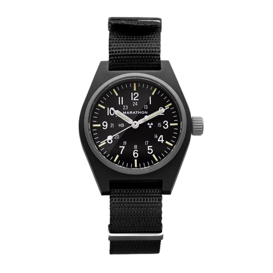 Marathon WW194003BK-0108 Black General Purpose Mechanical (GPM) - 34mm with Black Defence Standard Nylon Strap