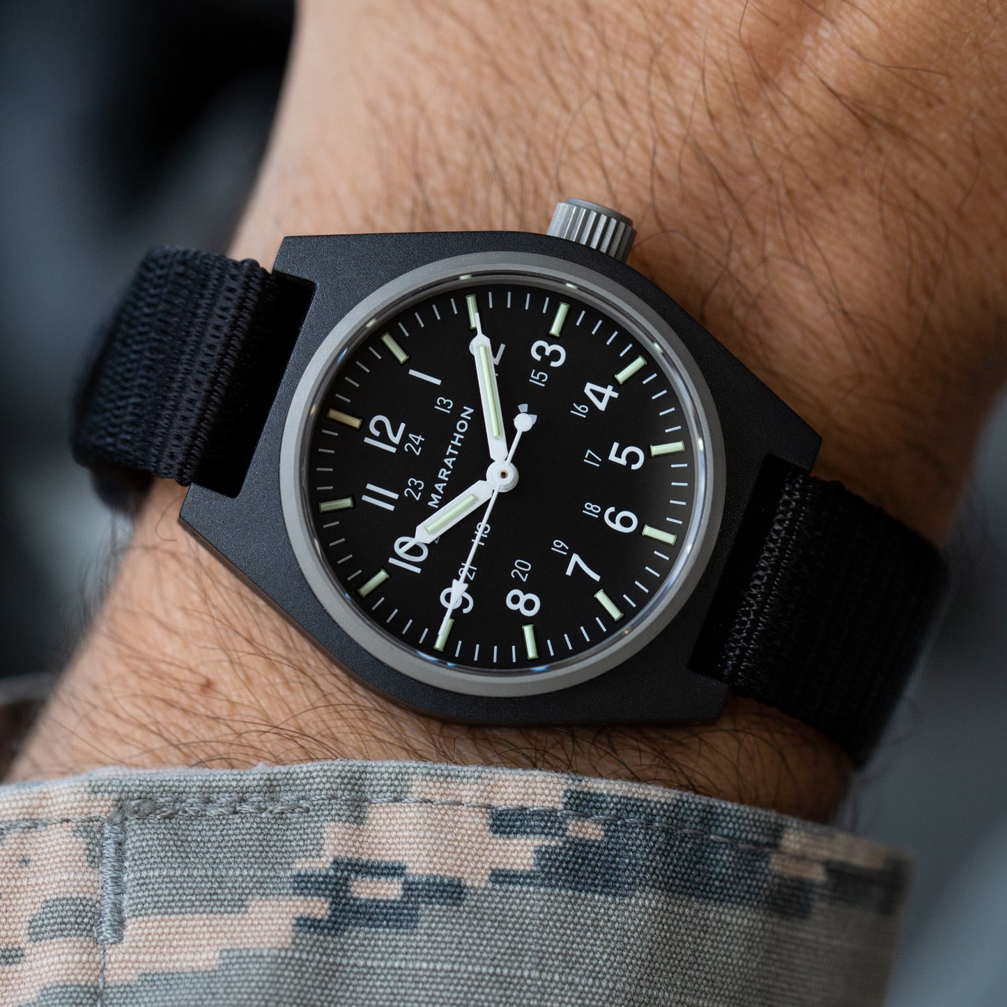 Marathon WW194003BK-0101 Black General Purpose Mechanical (GPM) - 34mm with Black Ballistic Nylon Strap