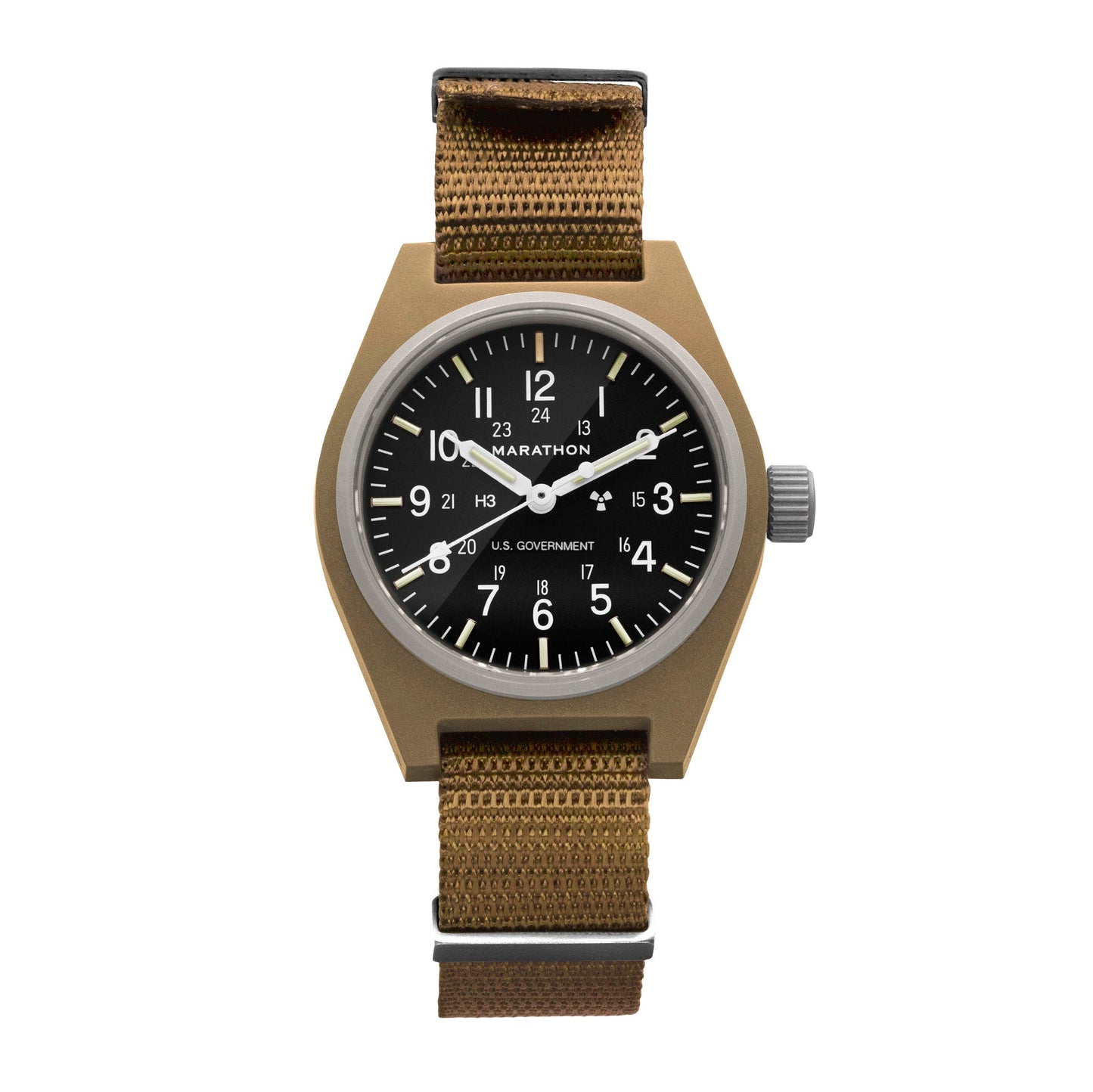 Marathon WW194003DT-0106 Desert Tan General Purpose Mechanical (GPM) - 34mm with Desert Tan Defence Standard Nylon Strap