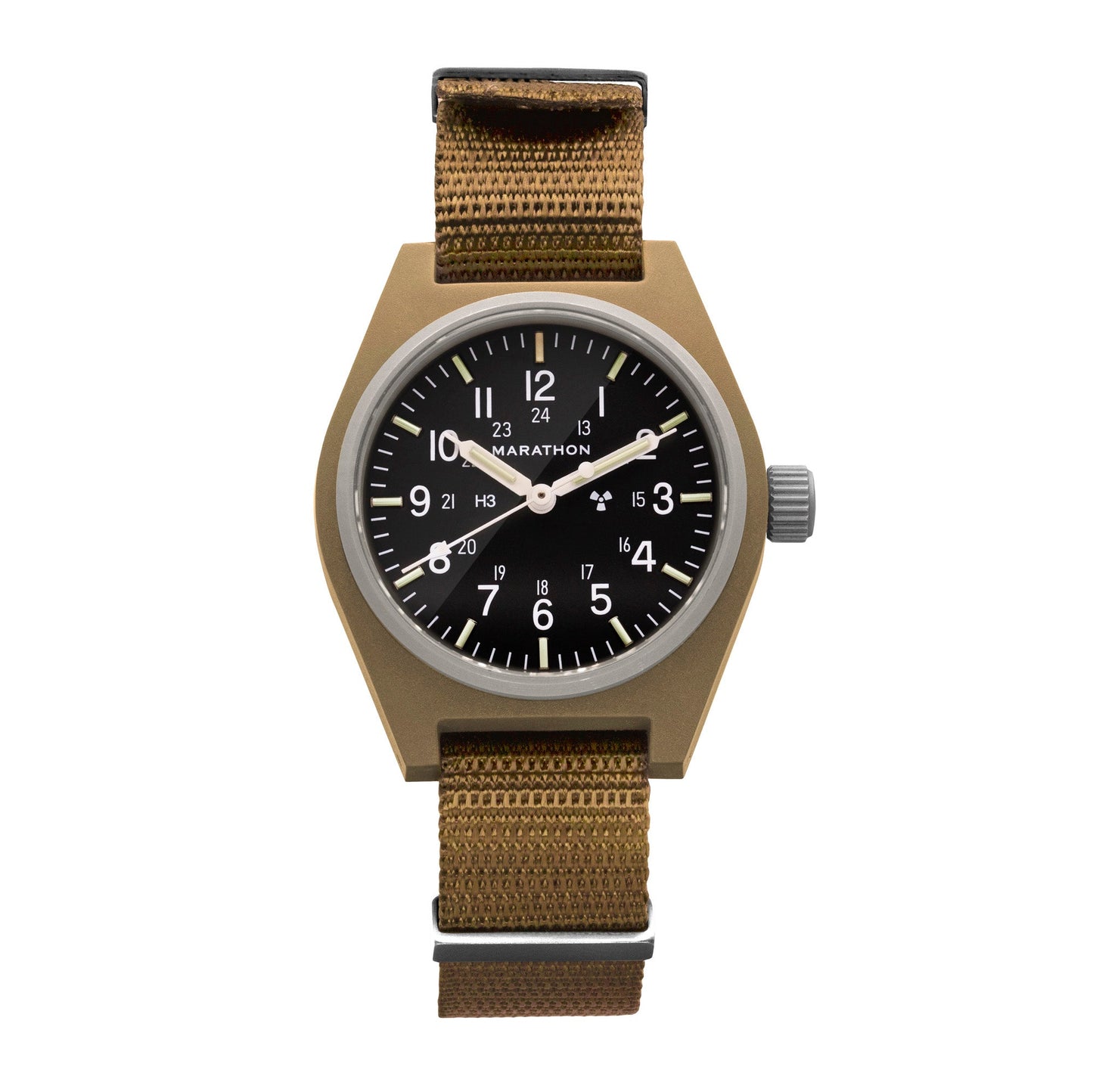 Marathon WW194003DT-0106 Desert Tan General Purpose Mechanical (GPM) - 34mm with Desert Tan Defence Standard Nylon Strap