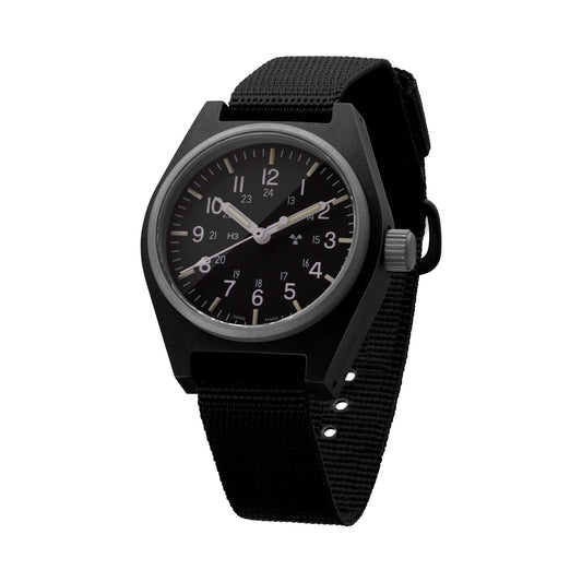 Marathon WW194004BK-0801 Black General Purpose Quartz (GPQ) - 34mm with Black Ballistic Nylon Strap