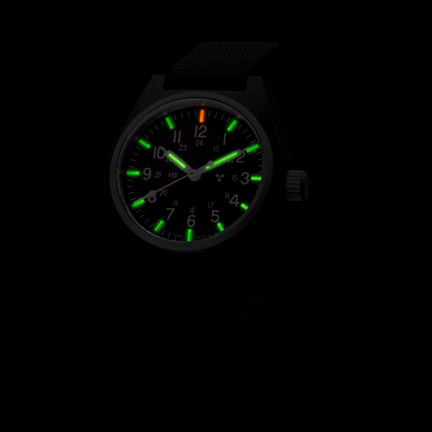 Marathon WW194004BK-0801 Black General Purpose Quartz (GPQ) - 34mm with Black Ballistic Nylon Strap