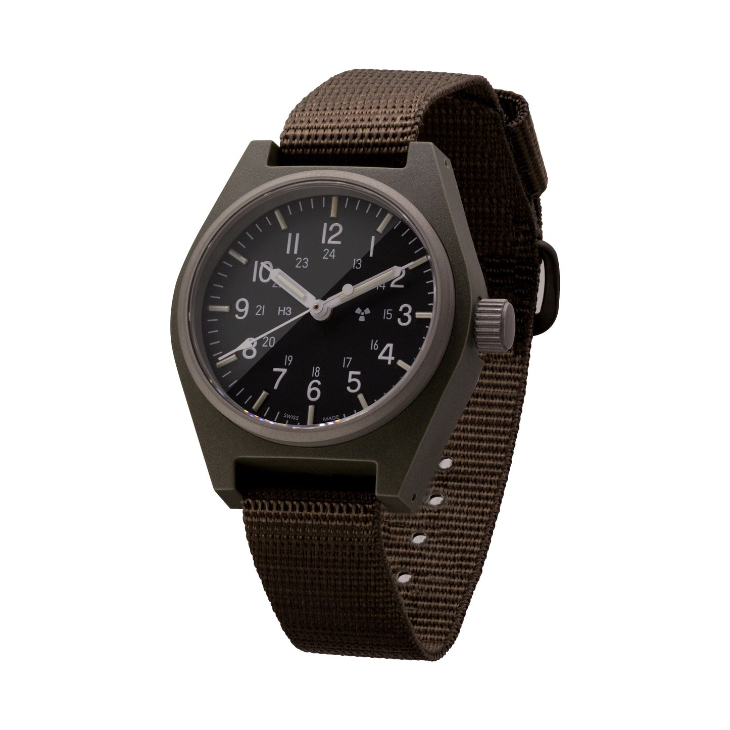 Marathon WW194004SG-0803 Sage Green General Purpose Quartz (GPQ) - 34mm with Sage Green Ballistic Nylon Strap