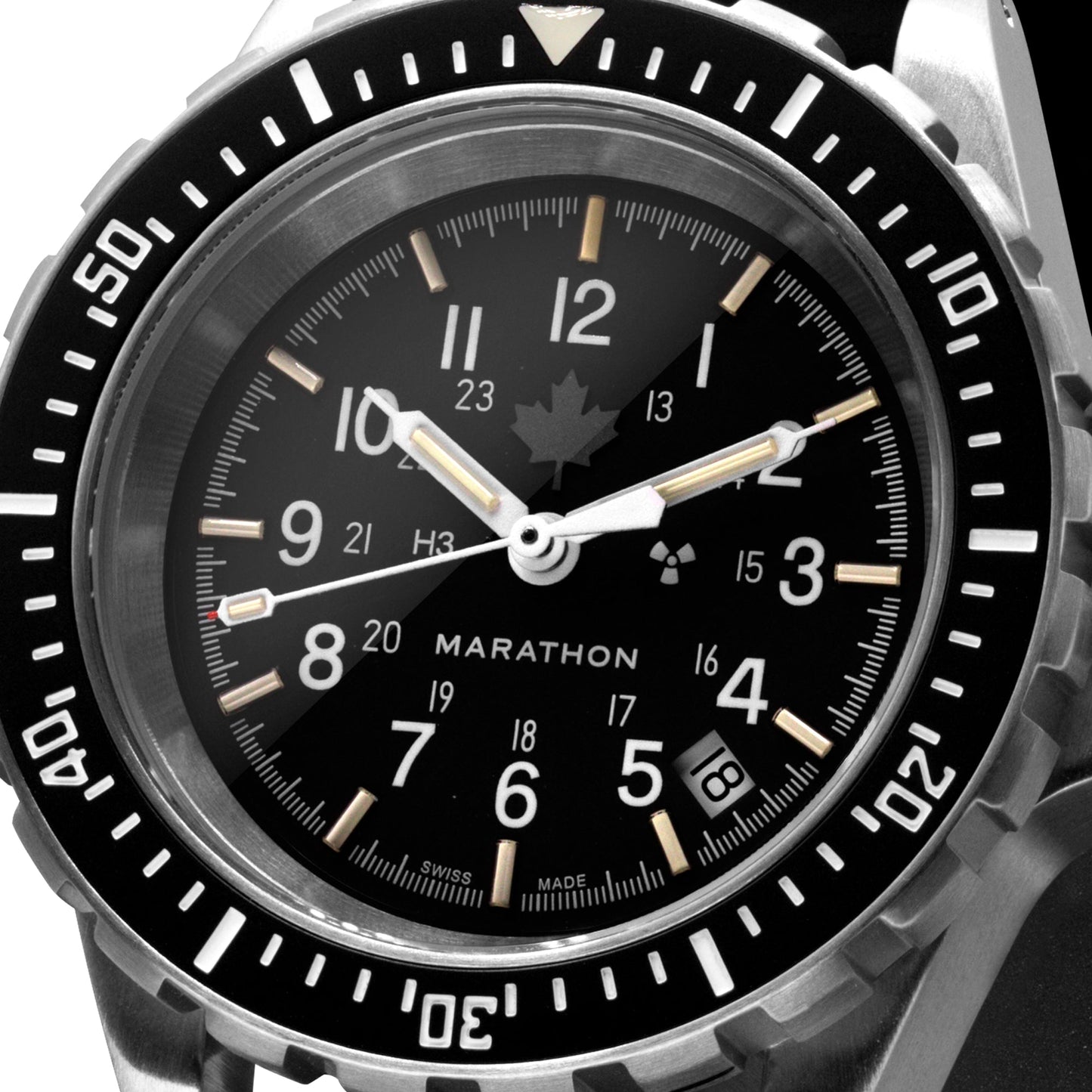 Marathon WW194006SS-0330 Large Diver's Automatic (GSAR) - 41mm - Grey Maple with 3 pieces Black Rubber Strap
